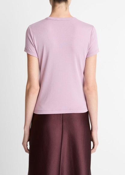 Pima Cotton-Blend '90s Shrunken T-Shirt in Short Sleeve AMETHYST | VINCE Women
