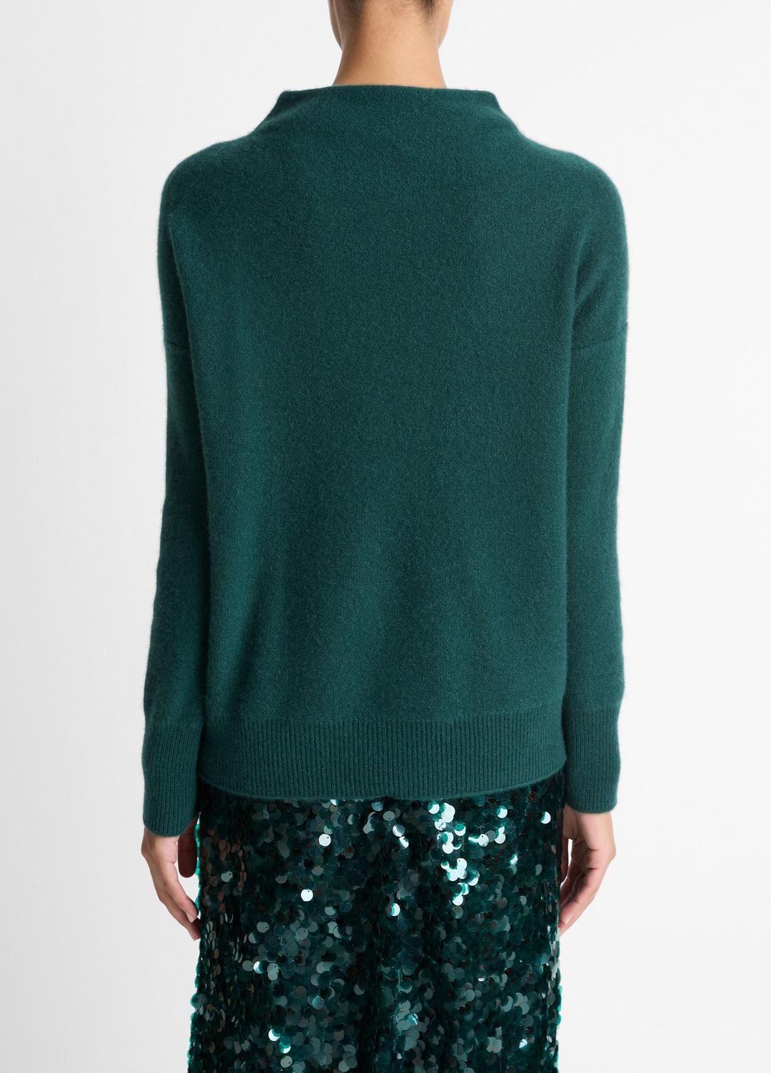 Plush Cashmere Funnel-Neck Sweater in Turtleneck JUNIPER | VINCE Women