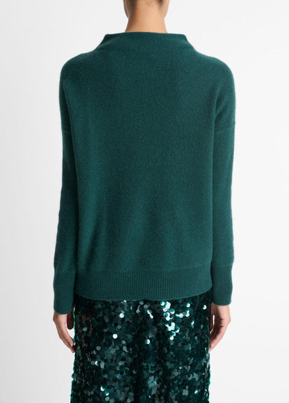 Plush Cashmere Funnel-Neck Sweater in Turtleneck JUNIPER | VINCE Women