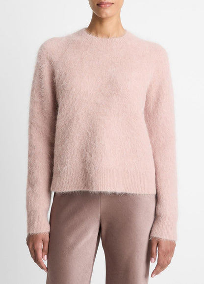 Brushed Alpaca-Blend Crew Neck Sweater in Crew Neck BEET ROOT | VINCE Women