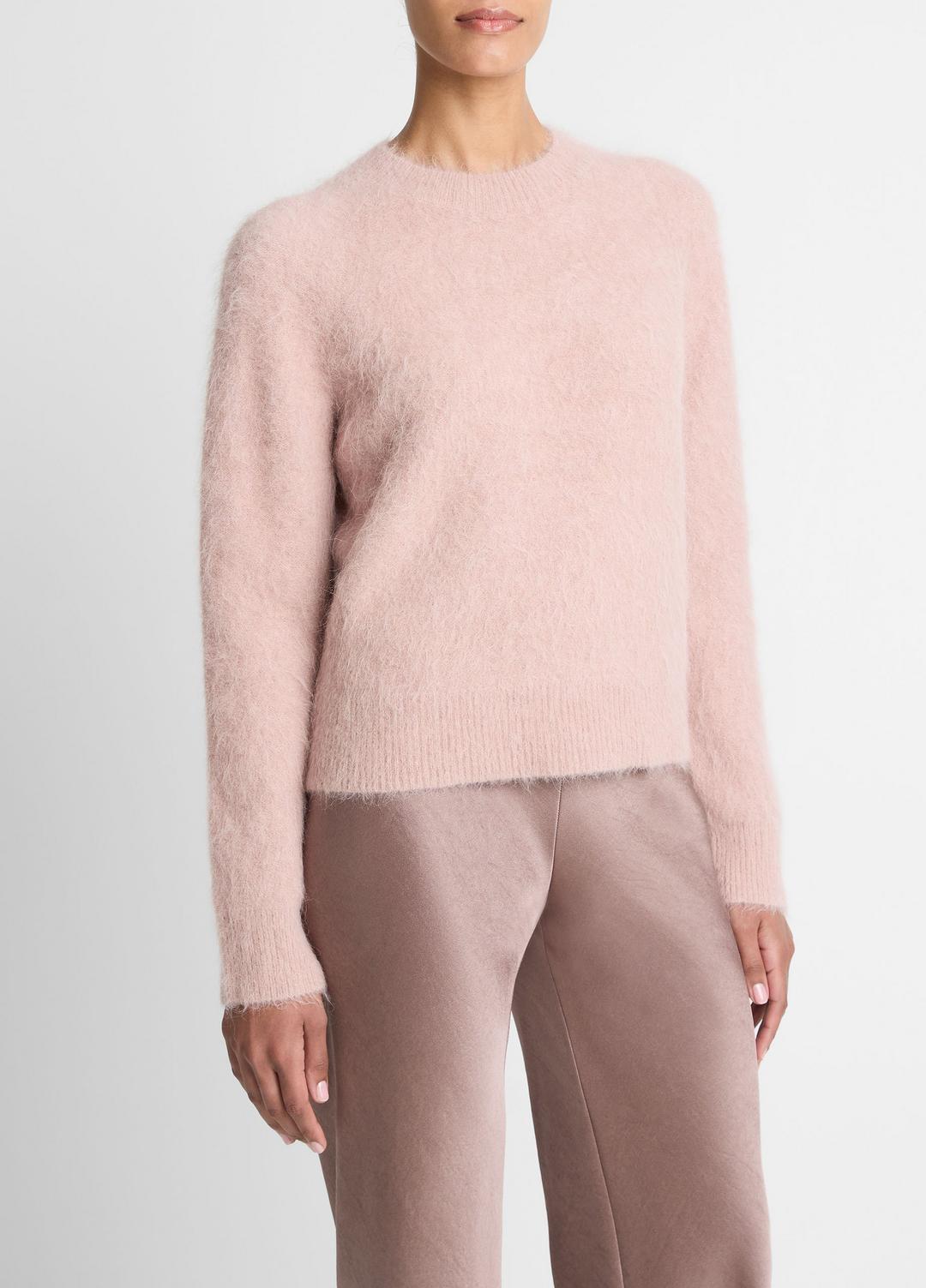 Brushed Alpaca-Blend Crew Neck Sweater in Crew Neck BEET ROOT | VINCE Women