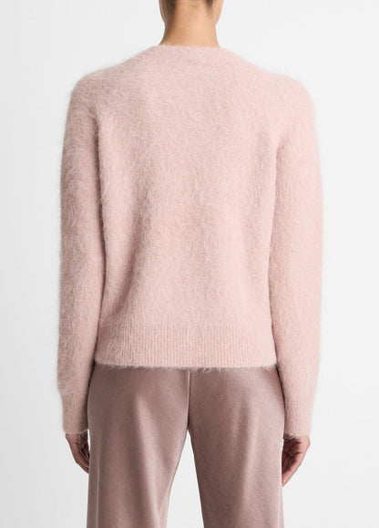 Brushed Alpaca-Blend Crew Neck Sweater in Crew Neck BEET ROOT | VINCE Women
