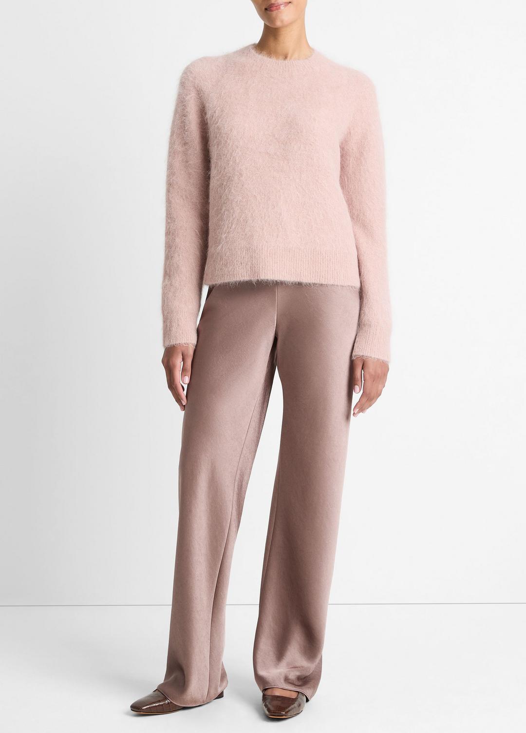 Brushed Alpaca-Blend Crew Neck Sweater in Crew Neck BEET ROOT | VINCE Women