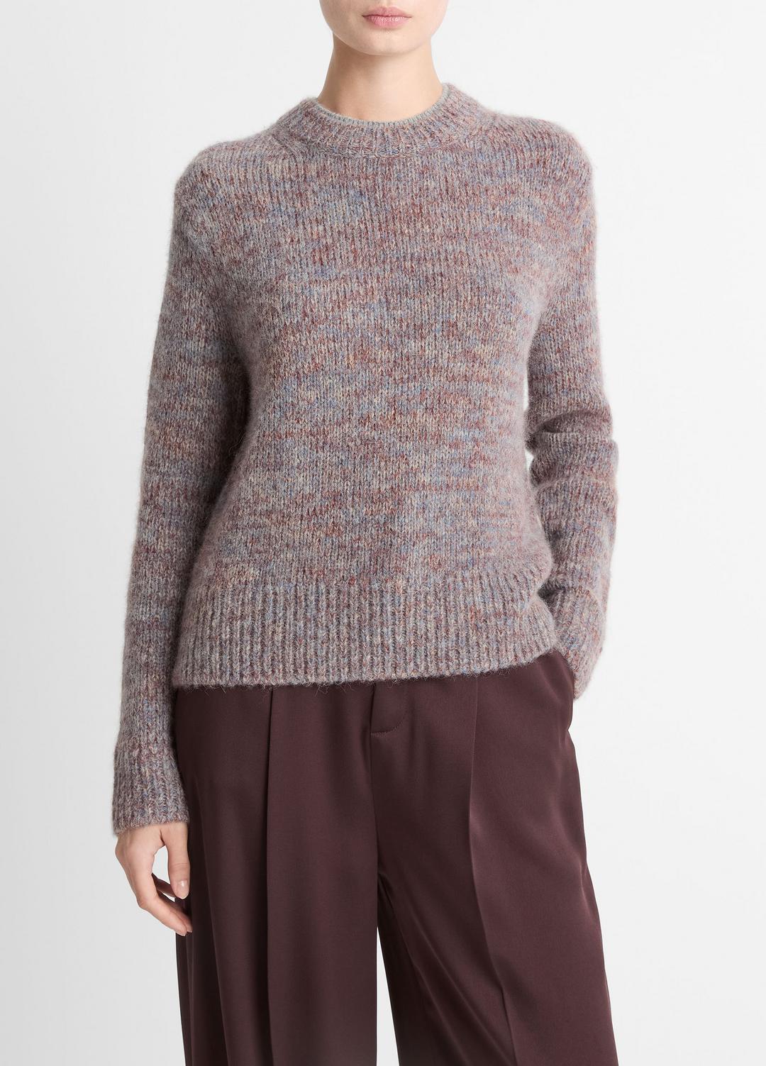 Marled Crew Neck Sweater in Crew Neck COGNAC COMBO | VINCE Women