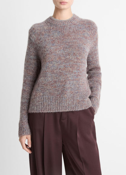 Marled Crew Neck Sweater in Crew Neck COGNAC COMBO | VINCE Women