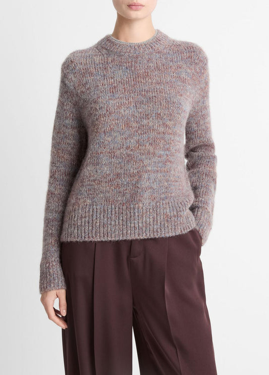Marled Crew Neck Sweater in Crew Neck COGNAC COMBO | VINCE Women