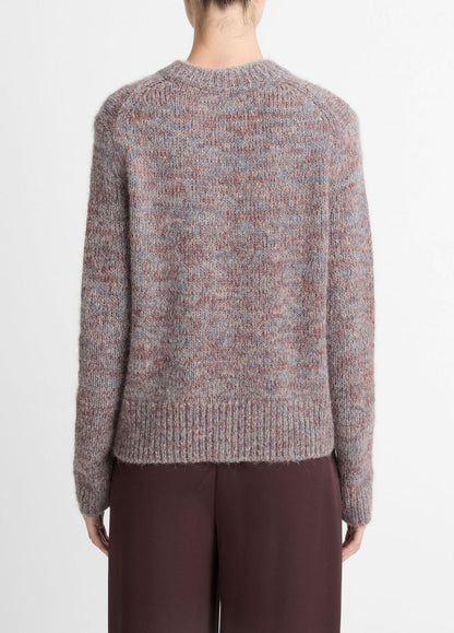 Marled Crew Neck Sweater in Crew Neck COGNAC COMBO | VINCE Women