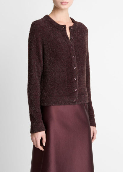 Metallic Eyelash Cardigan in Cardigans OXBLOOD | VINCE Women