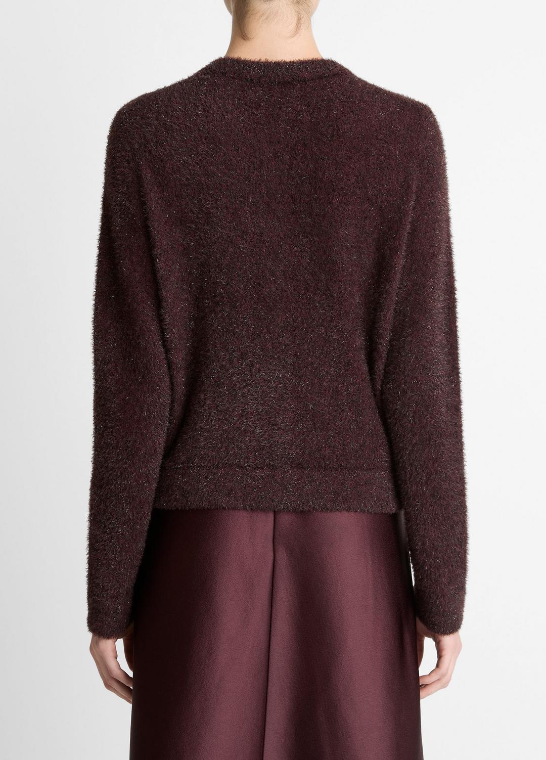 Metallic Eyelash Cardigan in Cardigans OXBLOOD | VINCE Women