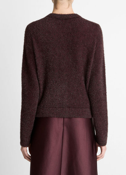 Metallic Eyelash Cardigan in Cardigans OXBLOOD | VINCE Women