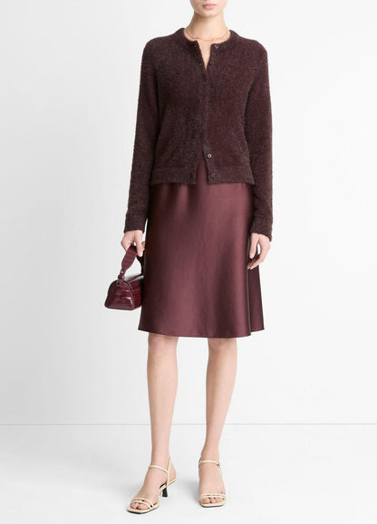 Metallic Eyelash Cardigan in Cardigans OXBLOOD | VINCE Women
