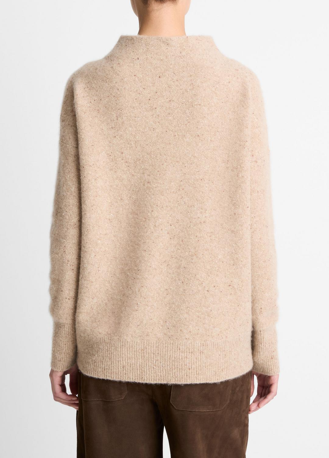 Donegal Cashmere Funnel-Neck Sweater in Turtleneck HEATHER OAT DONEGAL | VINCE Women