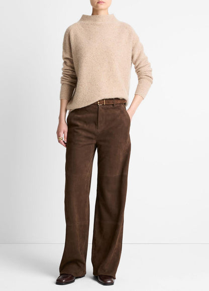 Donegal Cashmere Funnel-Neck Sweater in Turtleneck HEATHER OAT DONEGAL | VINCE Women