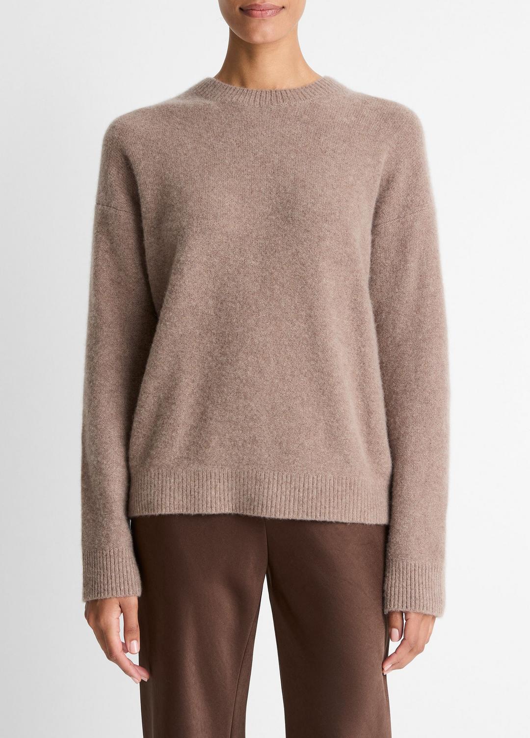 Plush Cashmere Crew Neck Sweater in Crew Neck HEATHER DOE | VINCE Women