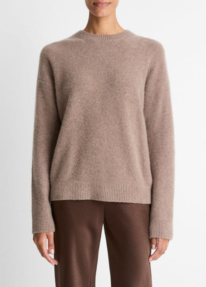 Plush Cashmere Crew Neck Sweater in Crew Neck HEATHER DOE | VINCE Women