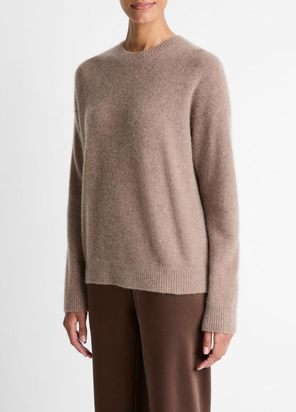 Plush Cashmere Crew Neck Sweater in Crew Neck HEATHER DOE | VINCE Women