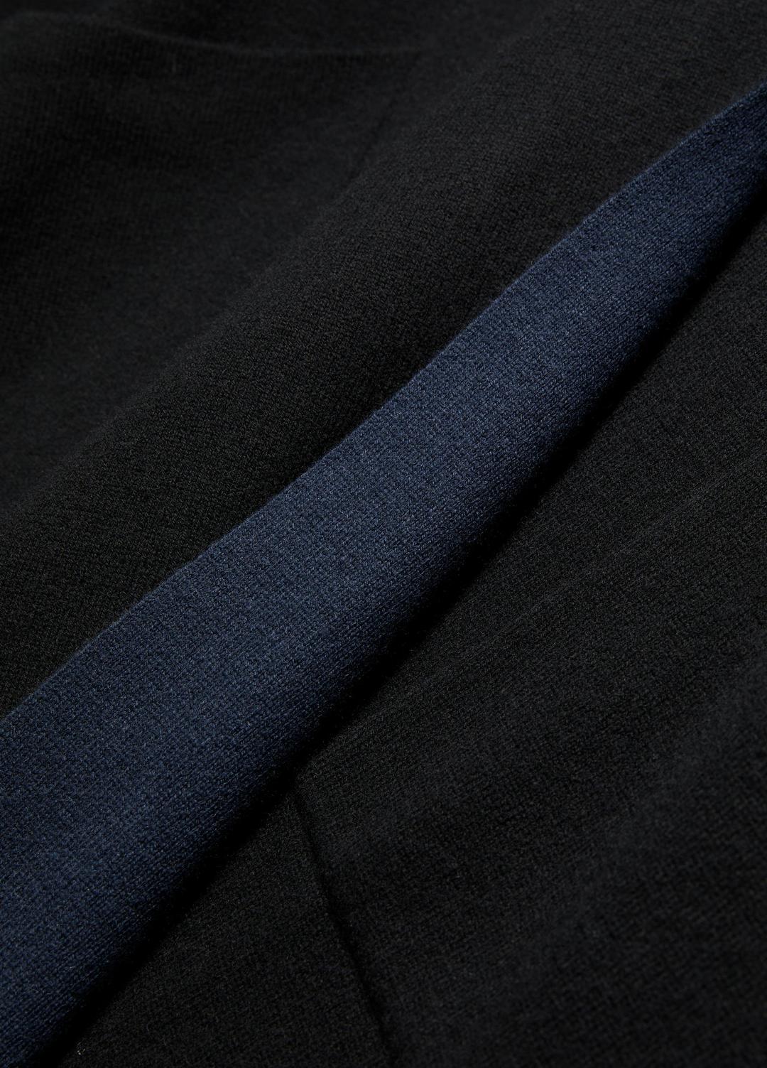 Wool and Cashmere Double-Face Cape in Sweaters BLACK NAVY | VINCE Women