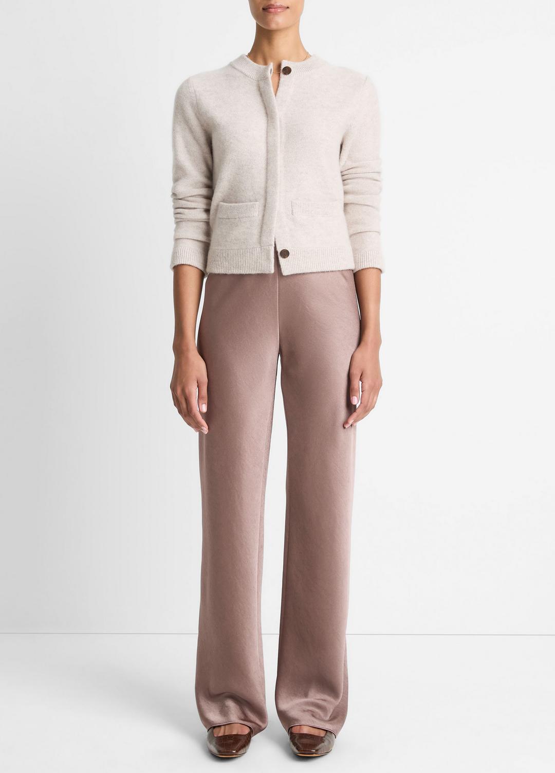 Plush Cashmere Shrunken Cardigan in Cardigans MARBLE | VINCE Women