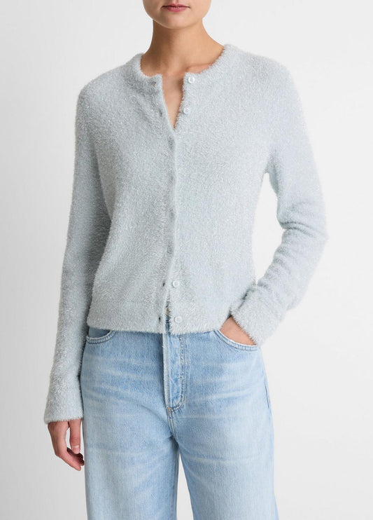 Metallic Eyelash Cardigan in Cardigans GLACIER | VINCE Women