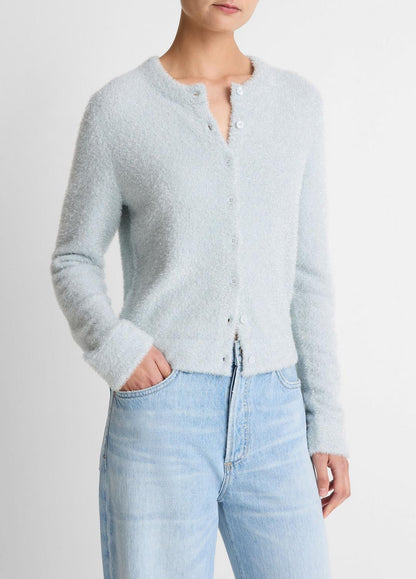 Metallic Eyelash Cardigan in Cardigans GLACIER | VINCE Women