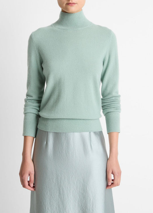Cashmere Turtleneck Sweater in Turtleneck ALOE STONE | VINCE Women