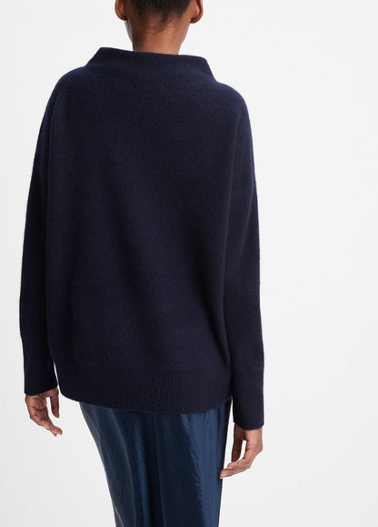 Plush Cashmere Funnel-Neck Sweater in Turtleneck COASTAL BLUE | VINCE Women