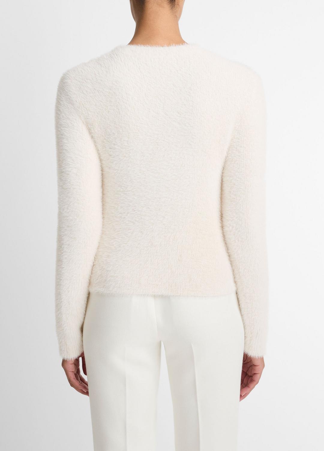 Eyelash Crew Neck Sweater in Crew Neck CHIFFON | VINCE Women