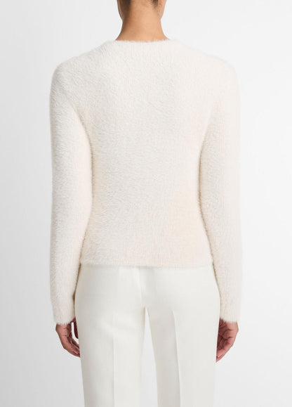 Eyelash Crew Neck Sweater in Crew Neck CHIFFON | VINCE Women