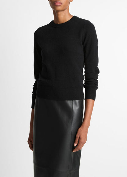 Cashmere Crew Neck Sweater in Crew Neck BLACK | VINCE Women