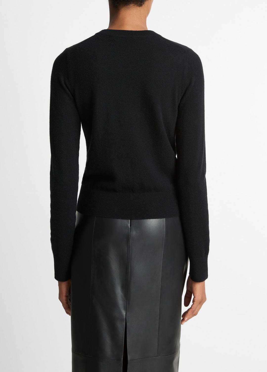 Cashmere Crew Neck Sweater in Crew Neck BLACK | VINCE Women