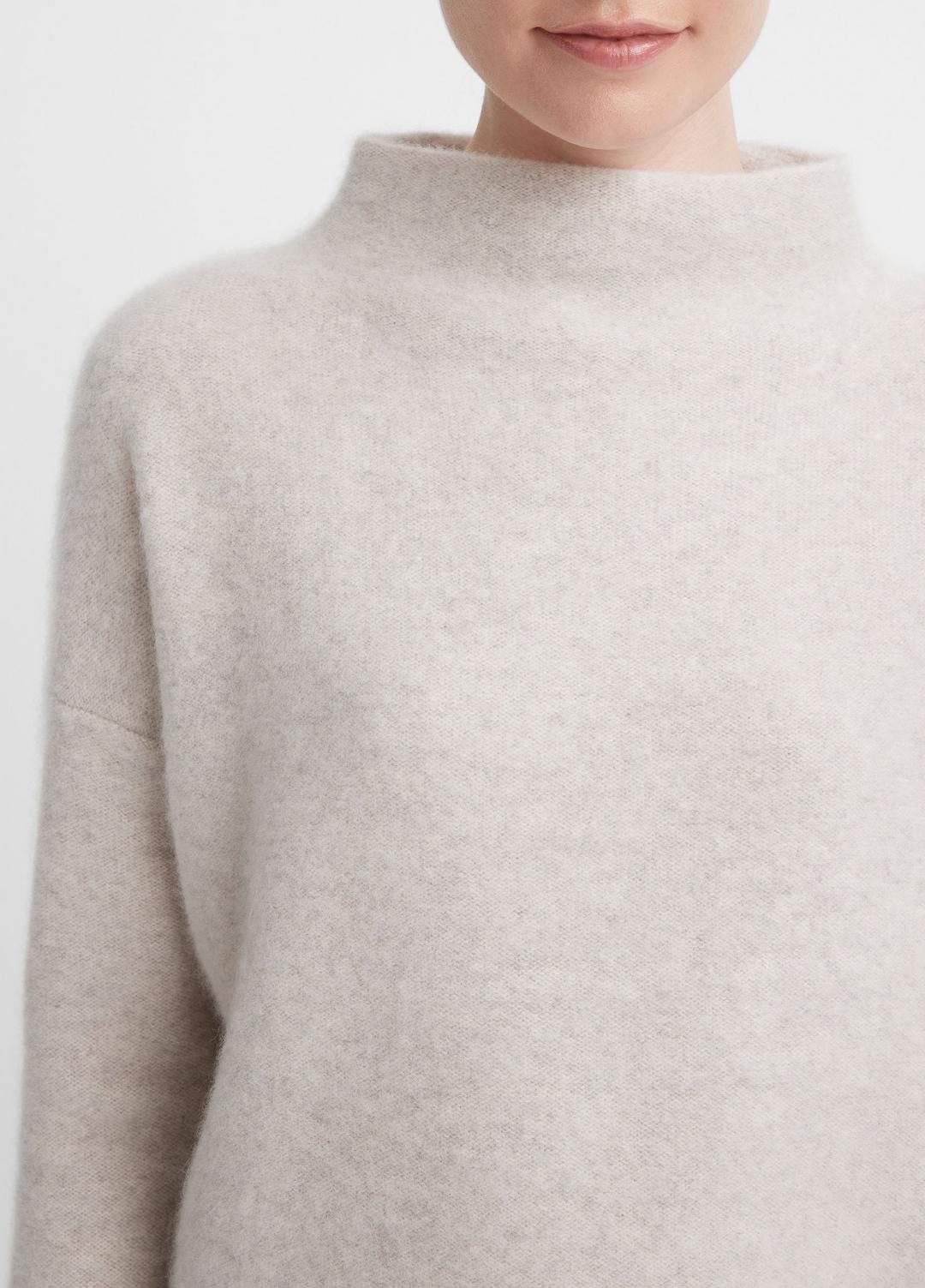Plush Cashmere Funnel-Neck Sweater in Turtleneck MARBLE | VINCE Women