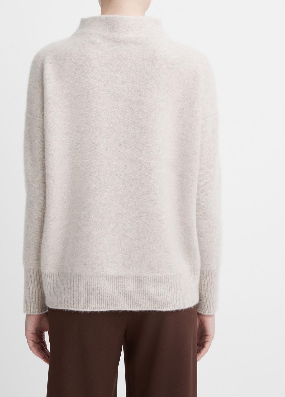 Plush Cashmere Funnel-Neck Sweater in Turtleneck MARBLE | VINCE Women