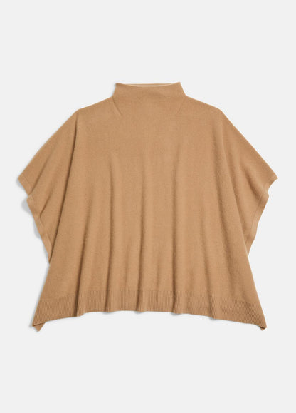 Merino Wool-Cashmere Funnel-Neck Poncho in Accessories BISCOTTI | VINCE Women