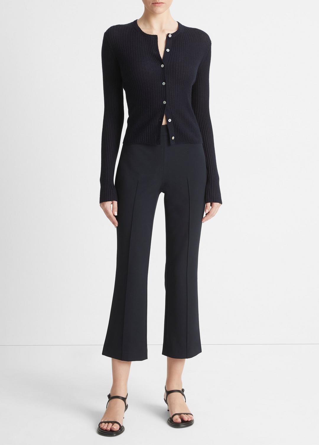 Ribbed Cashmere-Silk Cardigan in Cardigans COASTAL BLUE | VINCE Women