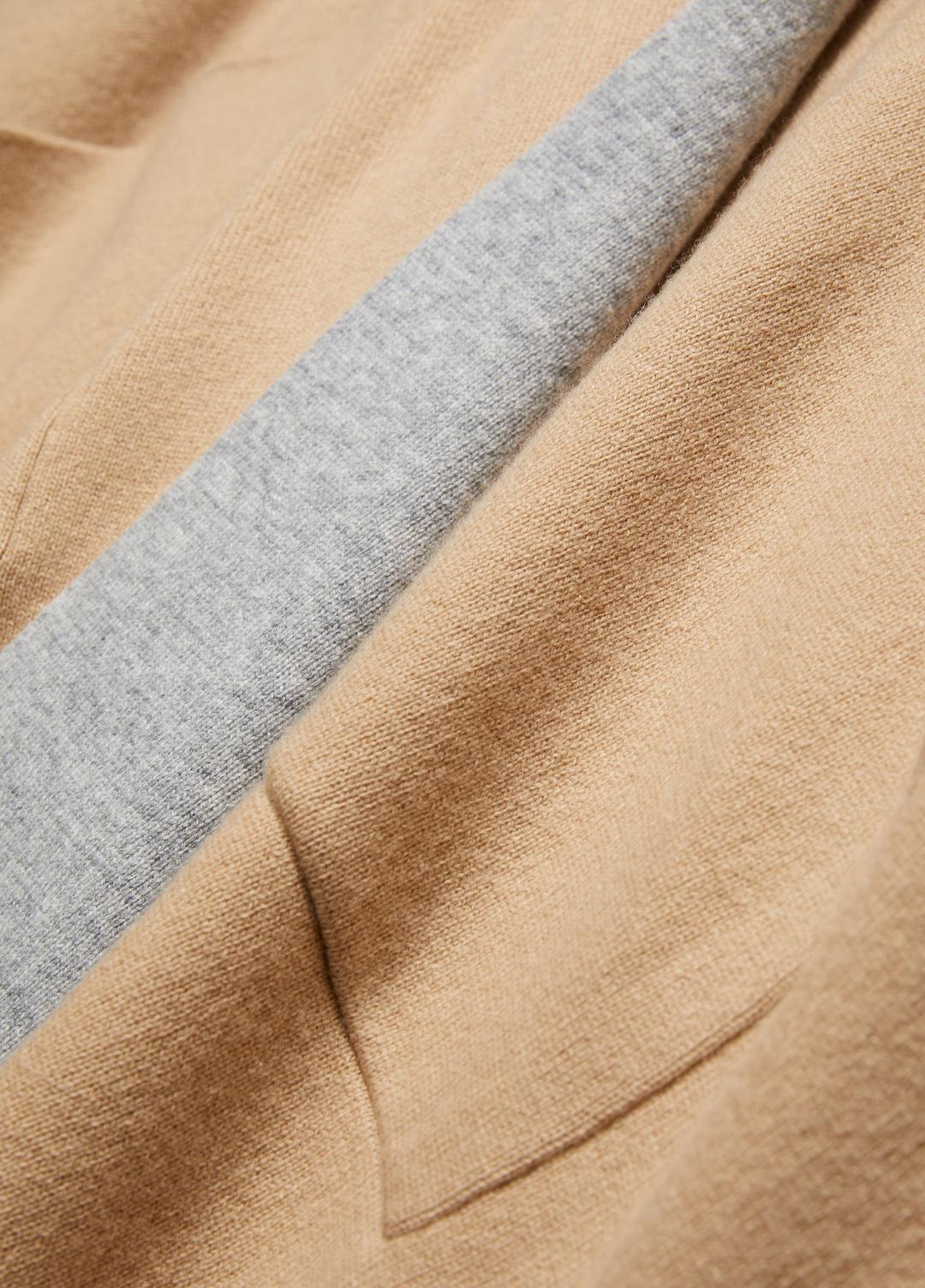 Wool and Cashmere Double-Face Cape in Sweaters CAMEL GREY | VINCE Women