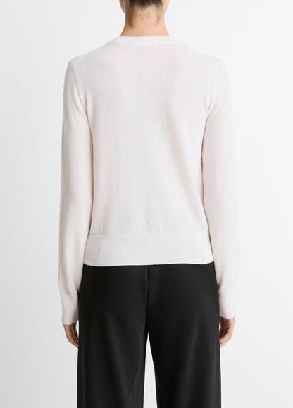 Cashmere Crew Neck Sweater in Crew Neck OFF WHITE | VINCE Women