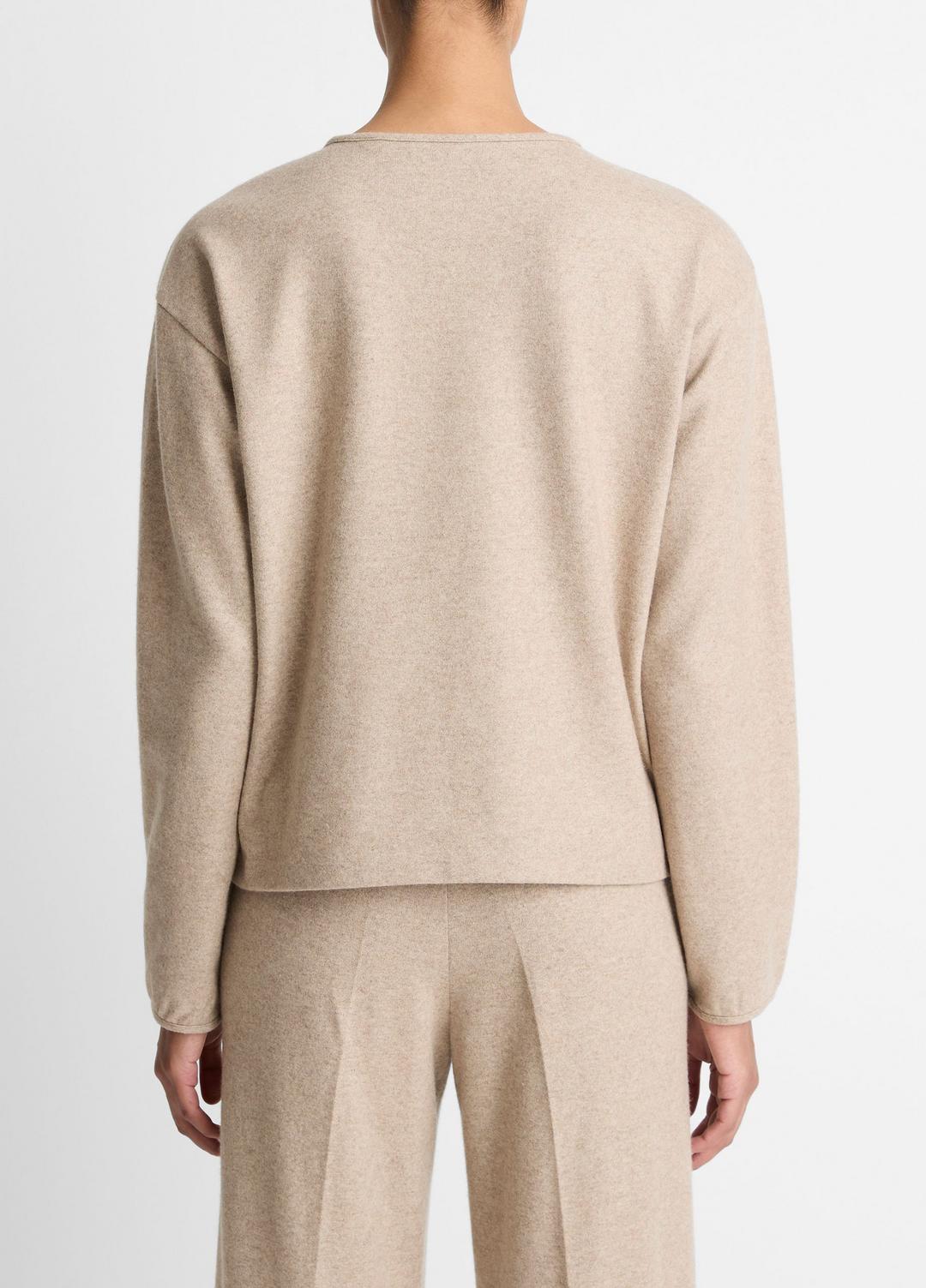 Italian Wool-Blend Lounge Pullover in Sweatshirts & Hoodies HEATHER MARZIPAN | VINCE Women