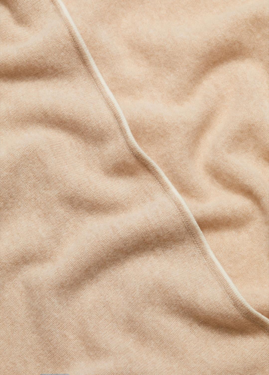 Tipped Jersey-Knit Cashmere Cape in Sweaters OAK/WHITE | VINCE Women