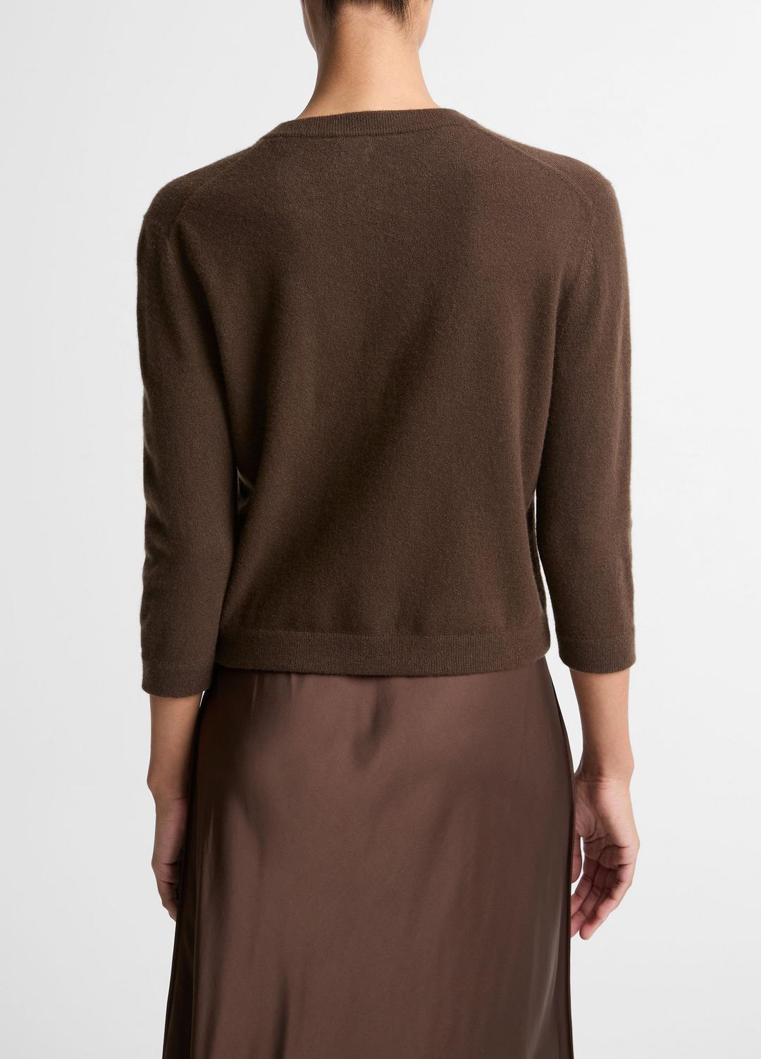 Wool & Cashmere-Blend Pocket Cardigan in Cardigans DARK BARK | VINCE Women