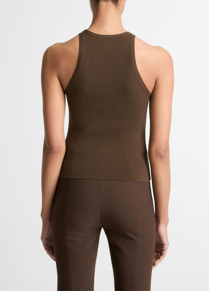 Milano-Stitch Scoop-Neck Sweater Tank in Tank Tops DARK BARK | VINCE Women