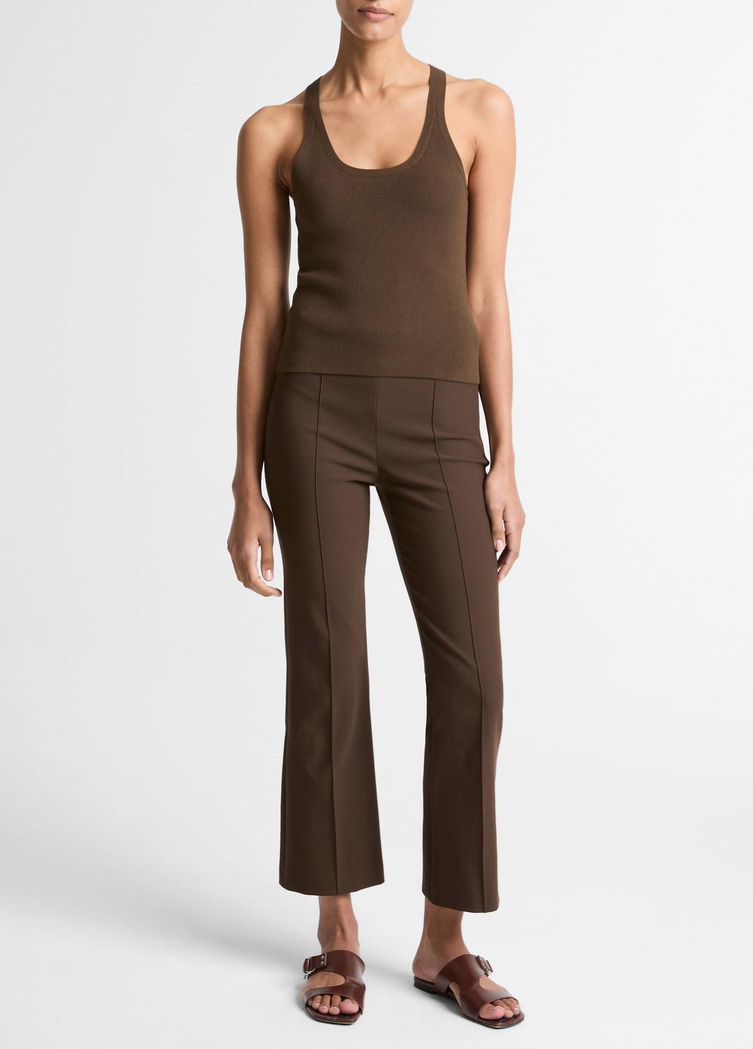 Milano-Stitch Scoop-Neck Sweater Tank in Tank Tops DARK BARK | VINCE Women