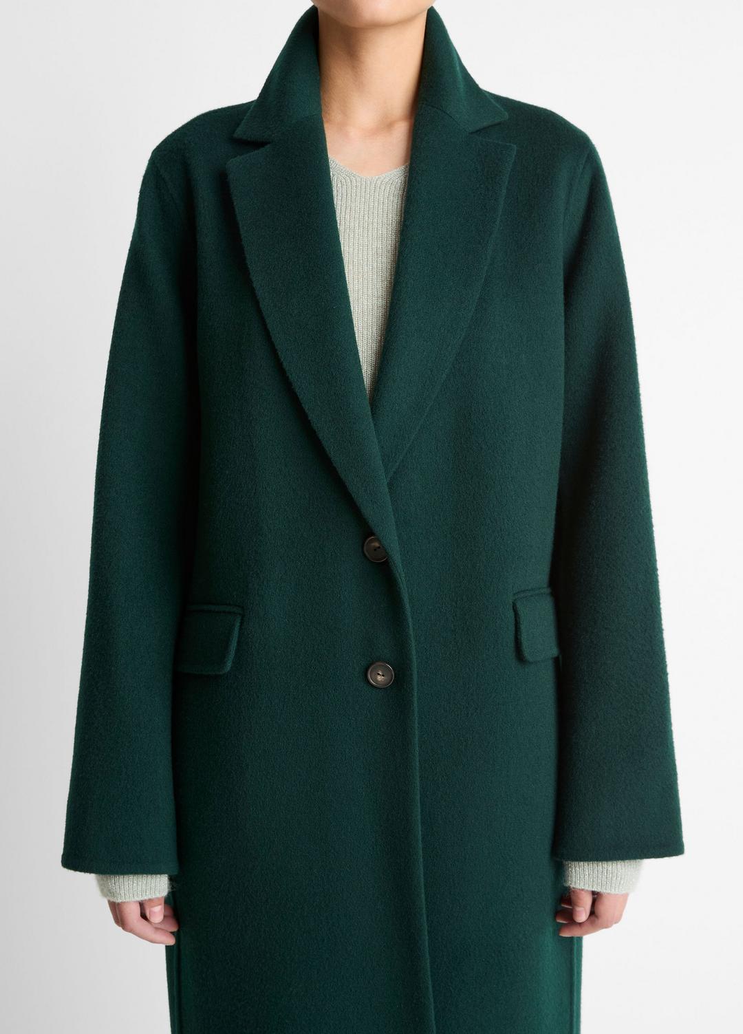 Wool-Blend Single-Breasted Coat in Coats JUNIPER | VINCE Women