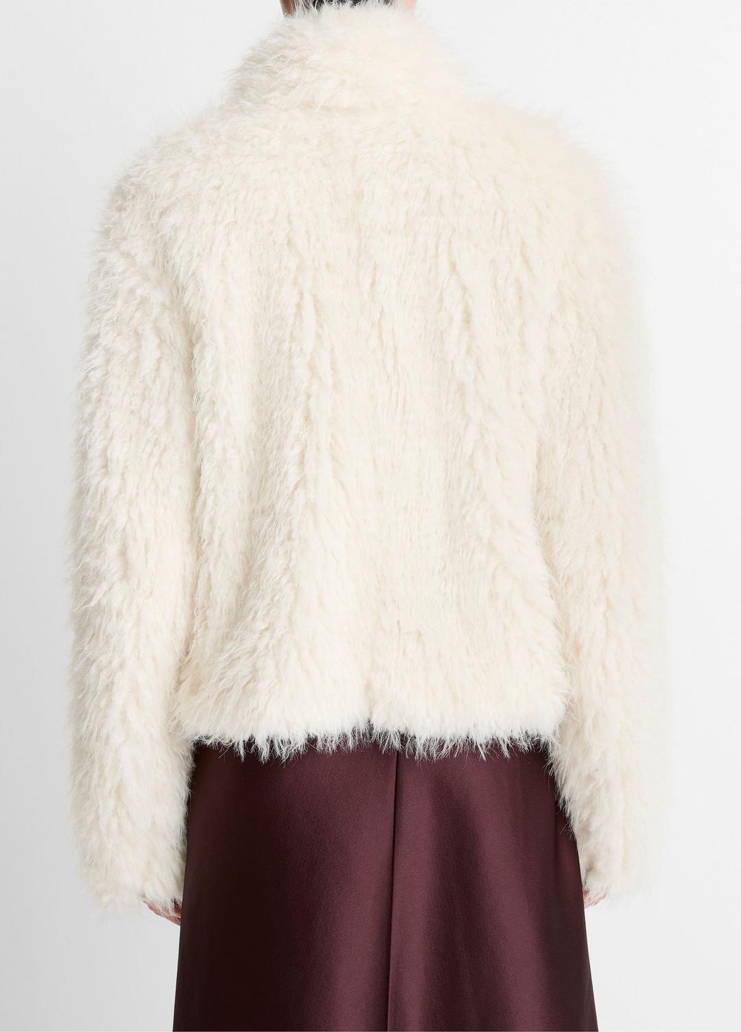 Shaggy Faux-Fur Jacket in Jackets LIGHT CREAM | VINCE Women