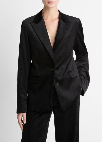 Italian Velvet Blazer in Blazers BLACK | VINCE Women