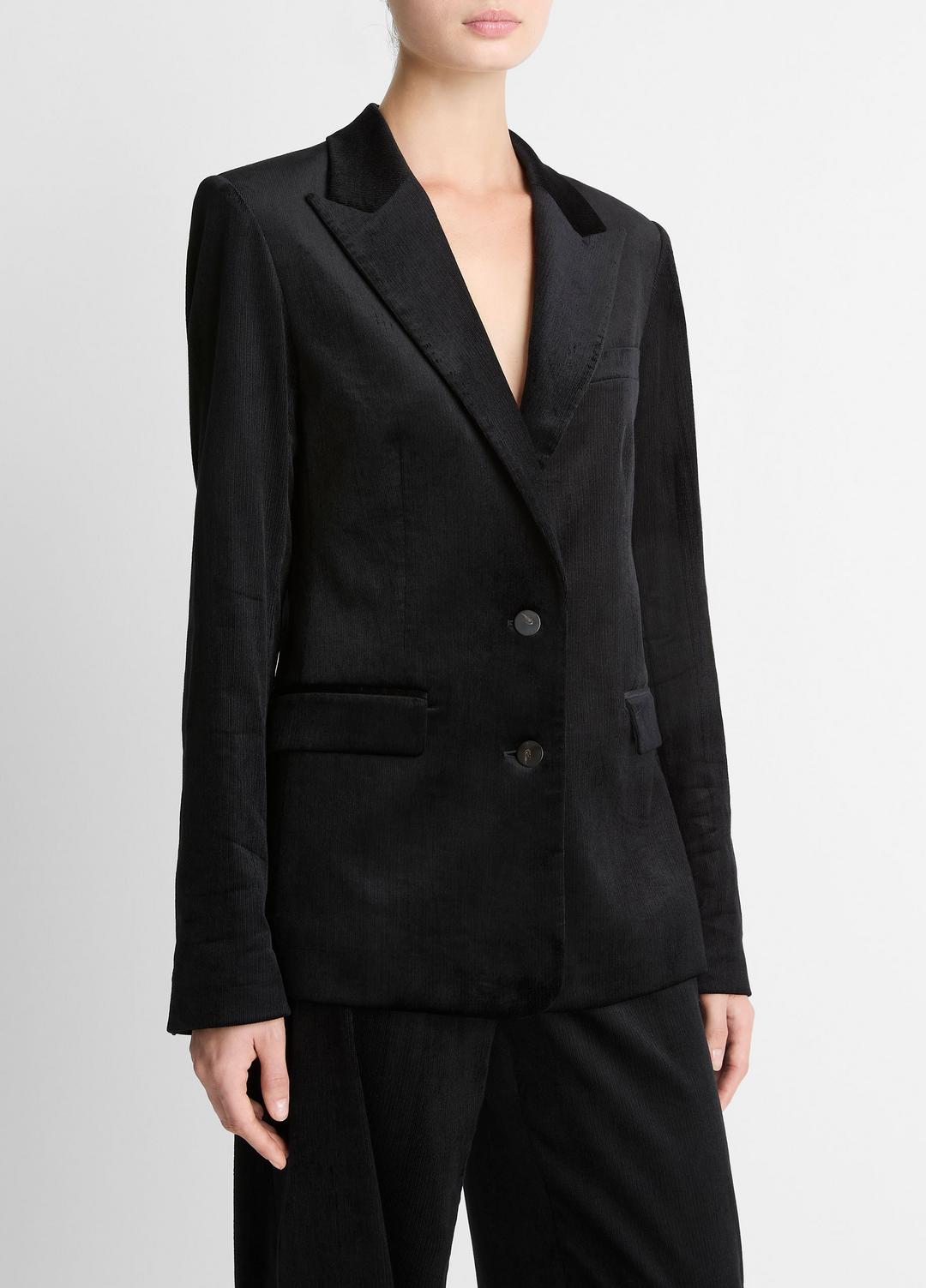 Italian Velvet Blazer in Blazers BLACK | VINCE Women