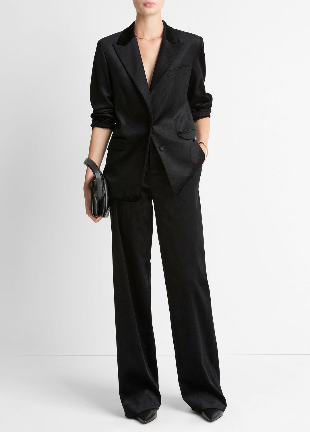 Italian Velvet Blazer in Blazers BLACK | VINCE Women