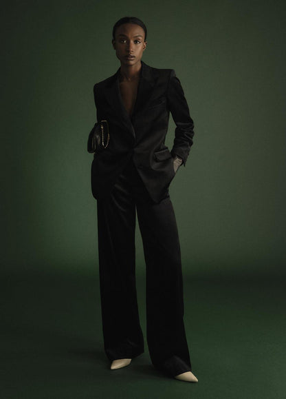 Italian Velvet Blazer in Blazers BLACK | VINCE Women