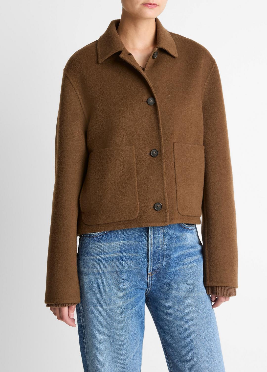 Wool & Cashmere-Blend Short Jacket in Jackets HAZELNUT | VINCE Women