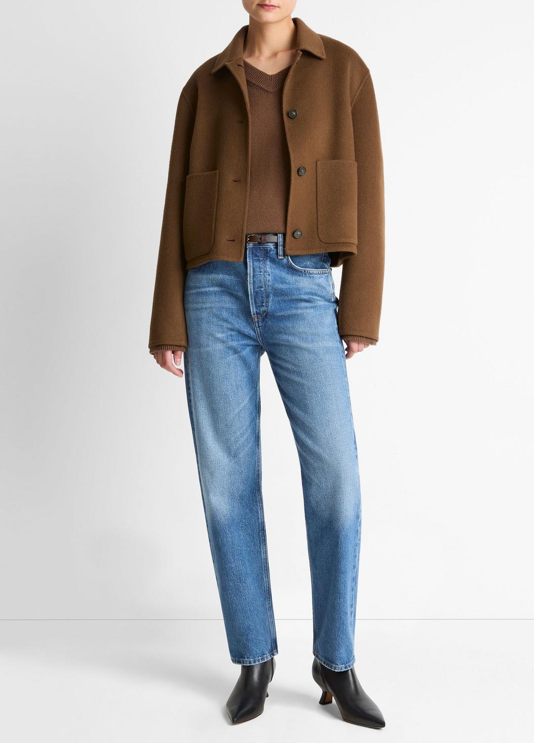 Wool & Cashmere-Blend Short Jacket in Jackets HAZELNUT | VINCE Women