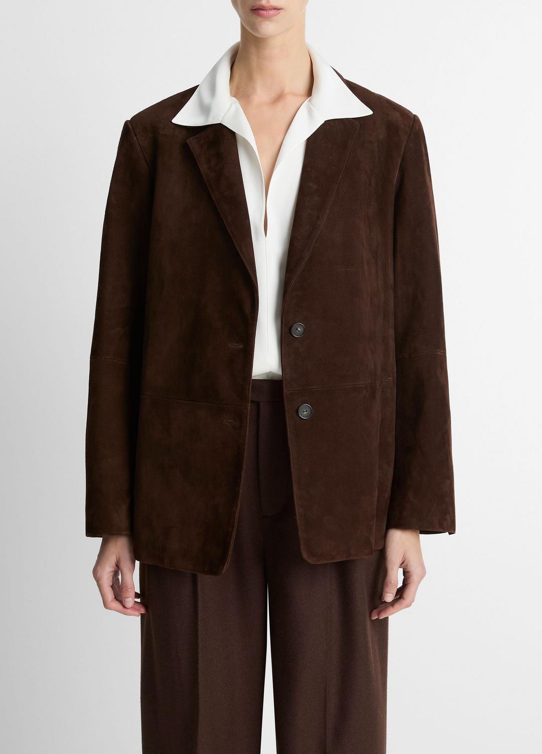 Suede Blazer in Blazers CHOCOLATE | VINCE Women